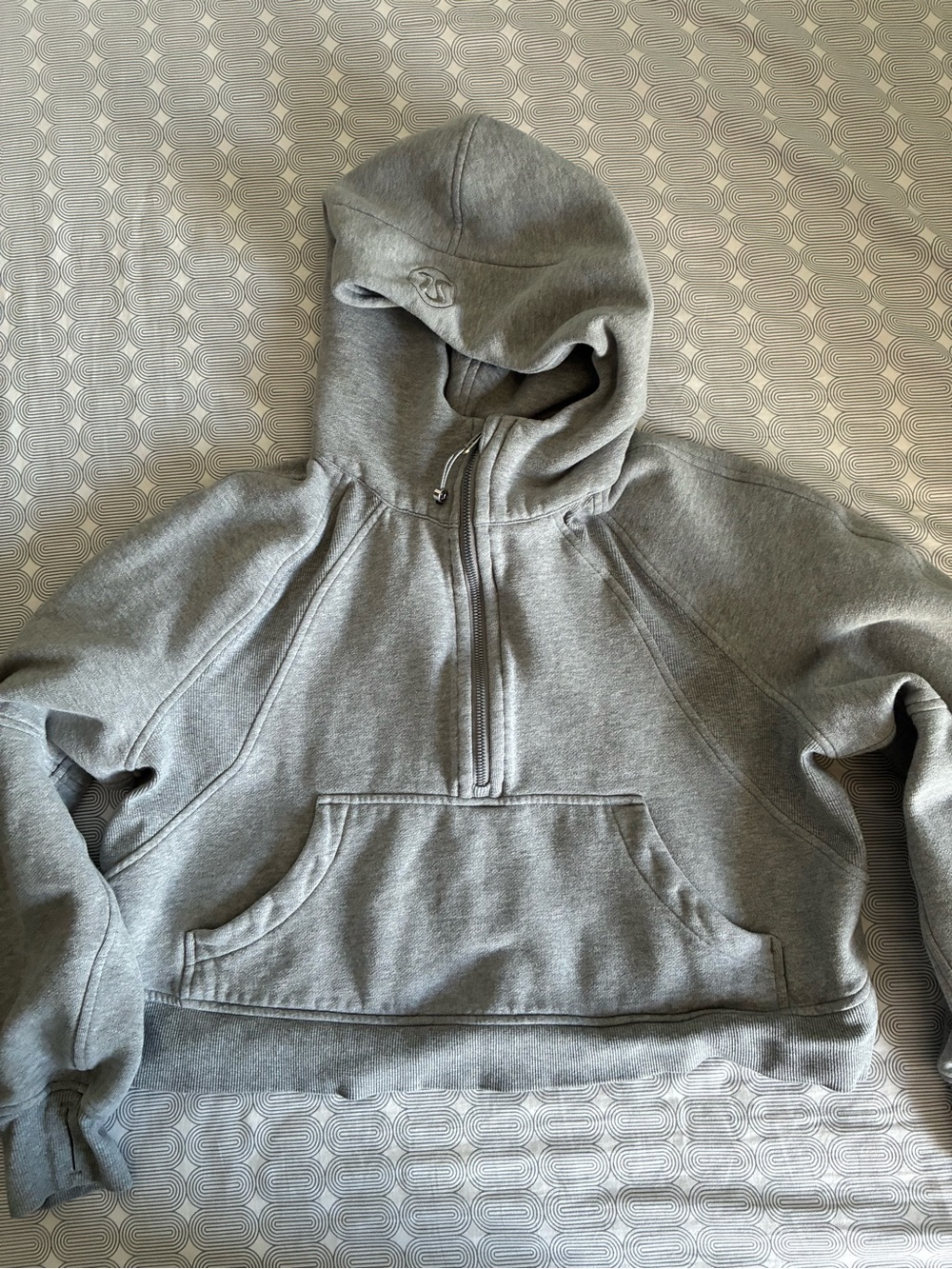 lululemon athletica Gray Half-Zip Hoodie Sweatshirt